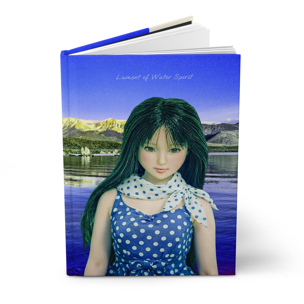 Scenic Portrait Hardcover Journal – Polka Dot Girl by the Lake