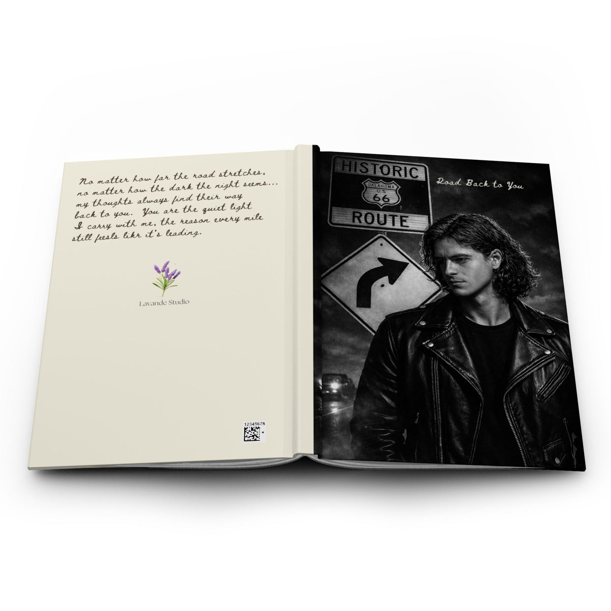 Hardcover Journal — 'Road Back to You' Vintage Route Roadtrip Notebook