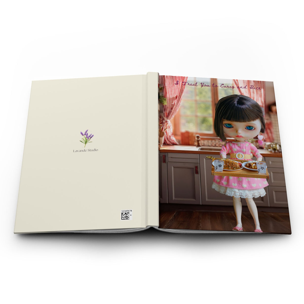 Doll Kitchen Journal — Hardcover Matte Blank Notebook