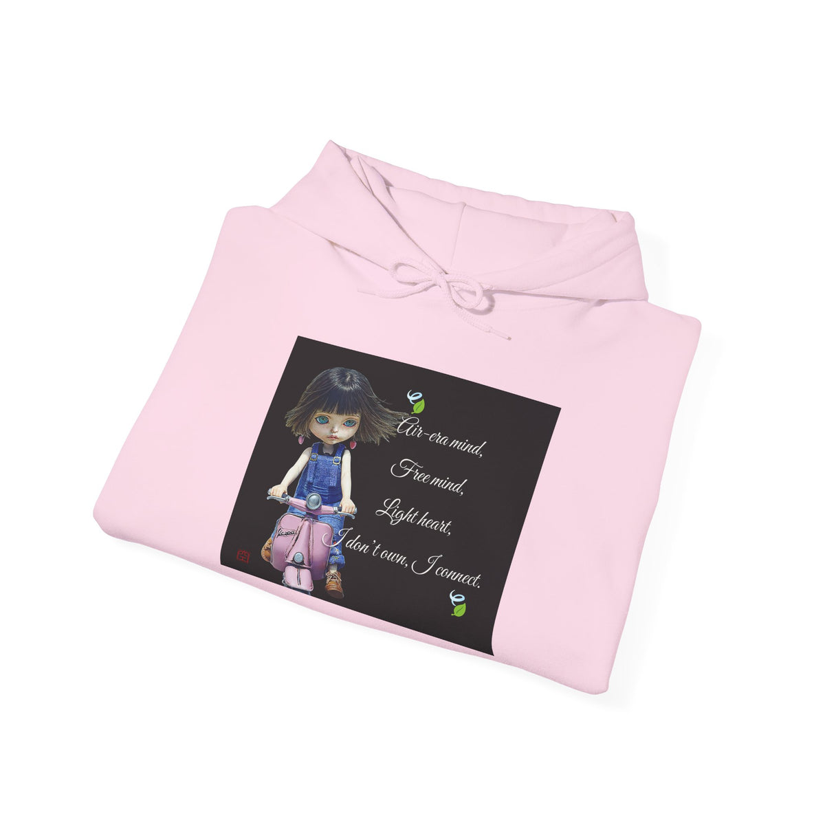 Doll Girl Graphic Hoodie — 'It's Me, I'm Not Afraid' Inspirational Pullover