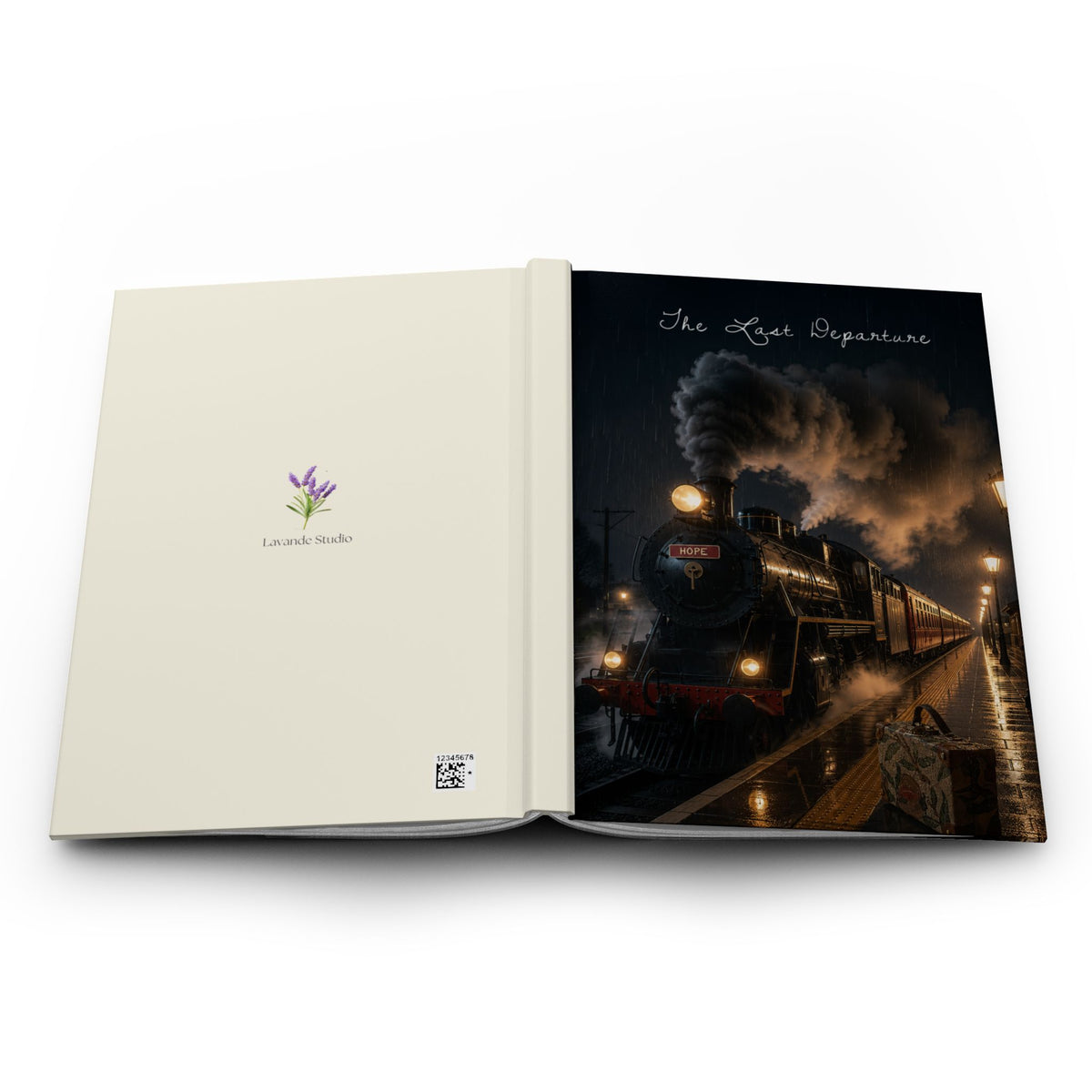 Train Station Steam Hardcover Journal — 'The Last Departure' Matte Notebook for Travel Writing & Vintage-Inspired Notes