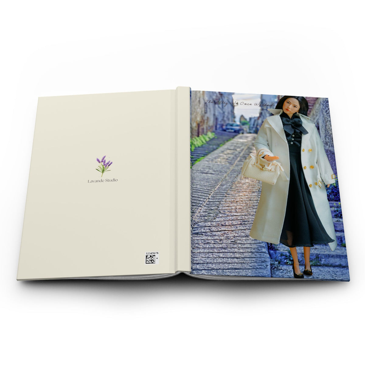 Hardcover Journal — Vintage Parisian Woman Street Scene Notebook