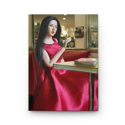 Vintage Femme Portrait Hardcover Journal — 'Meet Up' Fashion Illustration Notebook