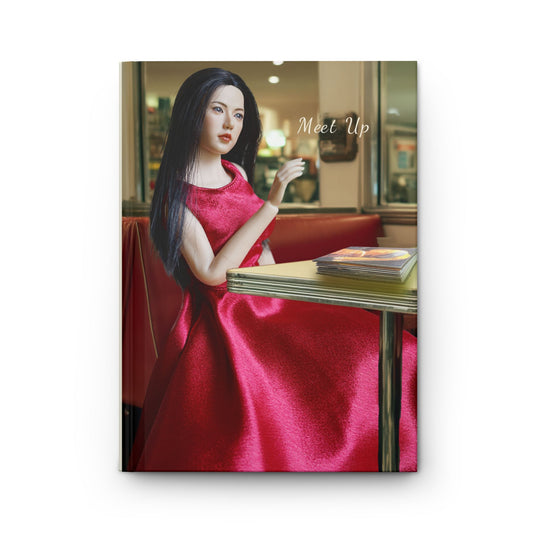 Vintage Femme Portrait Hardcover Journal — 'Meet Up' Fashion Illustration Notebook