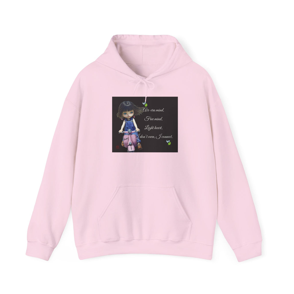 Doll Girl Graphic Hoodie — 'It's Me, I'm Not Afraid' Inspirational Pullover