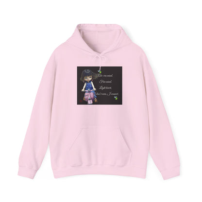 Doll Girl Graphic Hoodie — 'It's Me, I'm Not Afraid' Inspirational Pullover