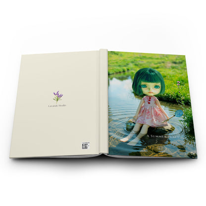 Doll in Meadow Hardcover Journal — A Summer Heart Matte Notebook