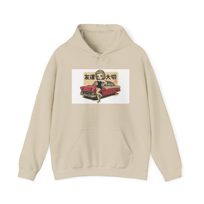 Hoodie - Cute Blue Alien Girl Illustration "Future Hope"