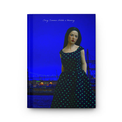 Hardcover Journal — Vintage Portrait at Docks (Blue Night)