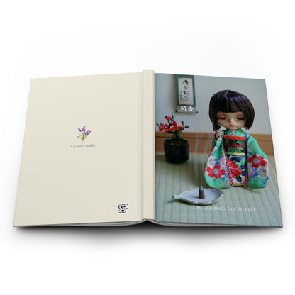 Doll in Kimono Hardcover Journal — Japanese Tatami Room Photo Notebook