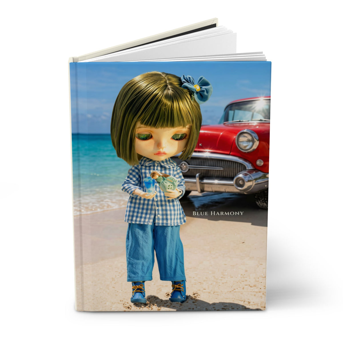 Beach Journal — Vintage Doll Seaside Hardcover Notebook