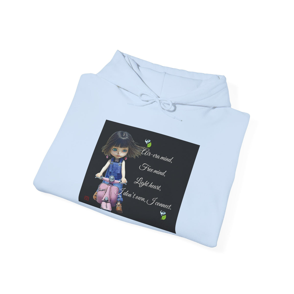 Doll Girl Graphic Hoodie — 'It's Me, I'm Not Afraid' Inspirational Pullover