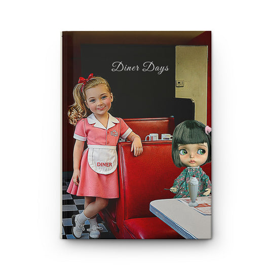 Diner Days Hardcover Journal — Retro 1950s Diner Girl Notebook