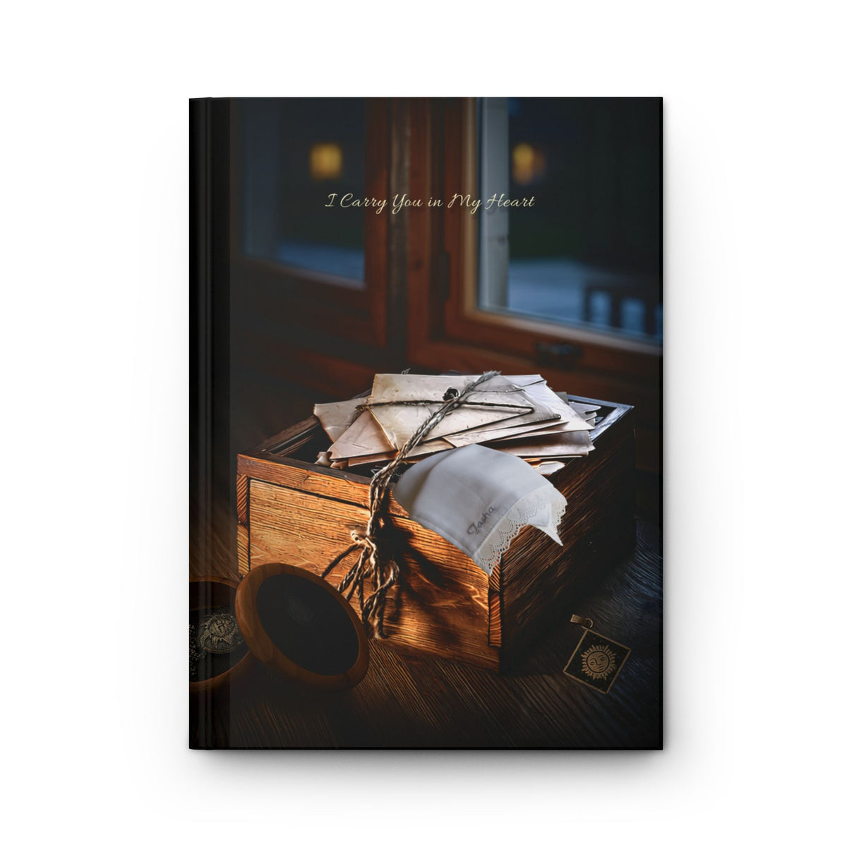 Vintage Letterbox Hardcover Journal — "I Carry You in My Heart" Matte Notebook