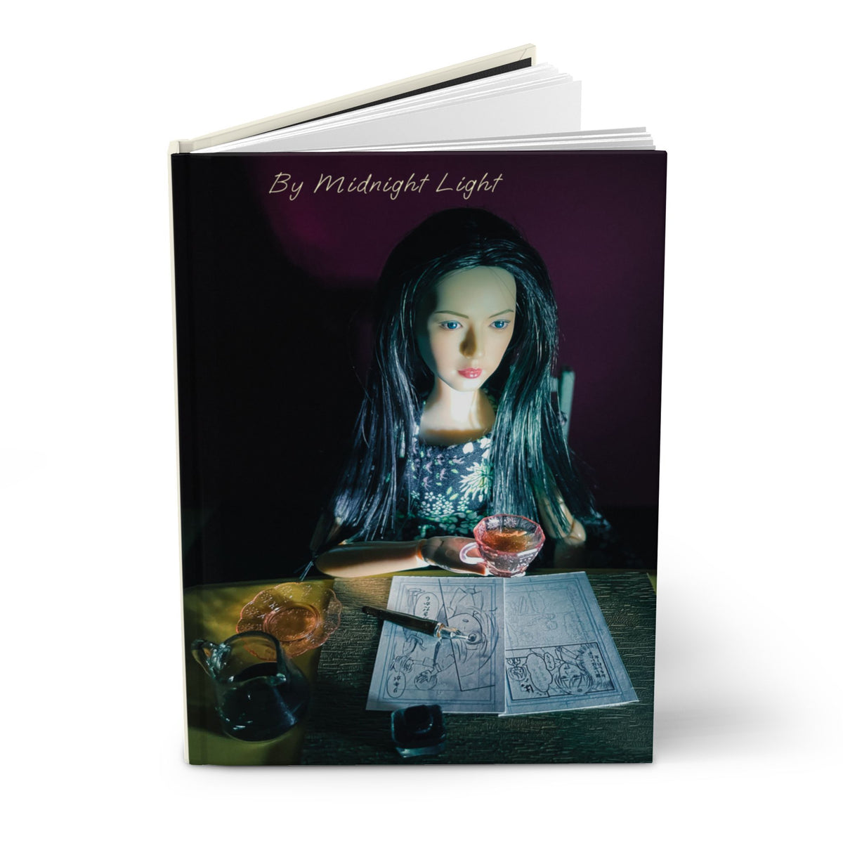 Mystic Doll Hardcover Journal — By Midnight Light Blank Notebook