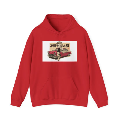 Hoodie - Cute Blue Alien Girl Illustration "Future Hope"