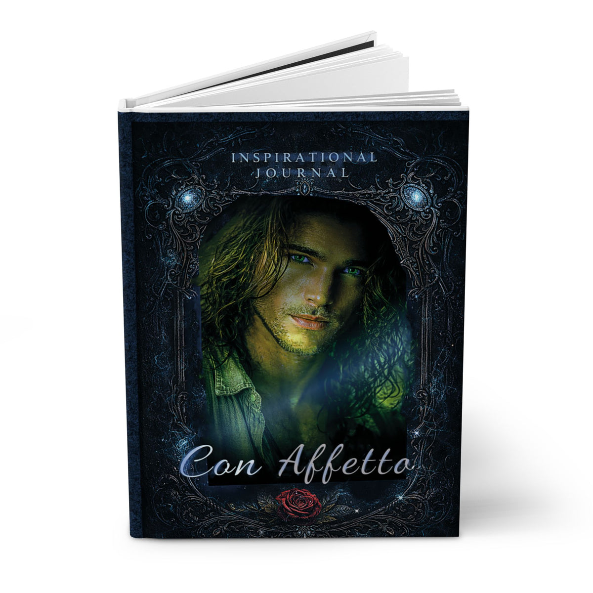 Inspirational Journal Hardcover – "Con Affetto" Romance Portrait Design