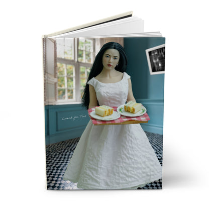 Vintage Doll Lunch for Two  Hardcover Journal — Blank Matte Notebook for Notes & Sketches