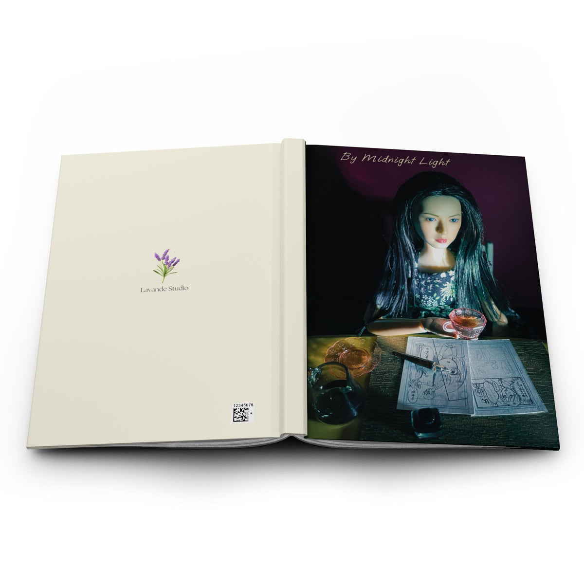 Mystic Doll Hardcover Journal — By Midnight Light Blank Notebook