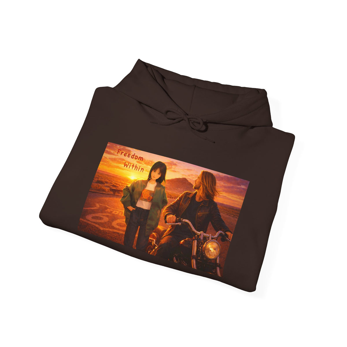 Sunset Riders Hoodie — Vintage Motorcycle Sunset Graphic Sweatshirt