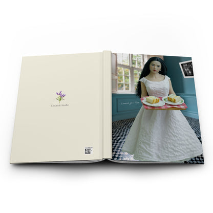 Vintage Doll Lunch for Two  Hardcover Journal — Blank Matte Notebook for Notes & Sketches