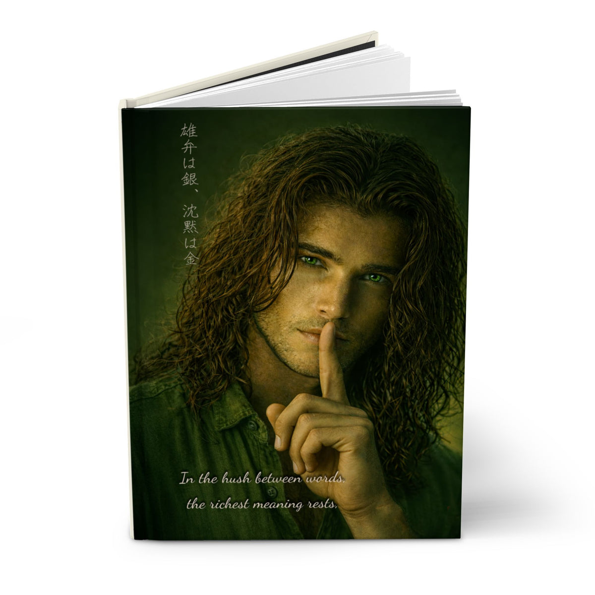 Hardcover Journal — Romantic Secret Hush Portrait Notebook (’In the hush between words…’)