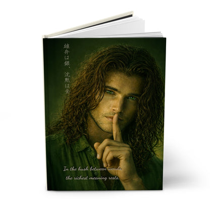 Hardcover Journal — Romantic Secret Hush Portrait Notebook (’In the hush between words…’)
