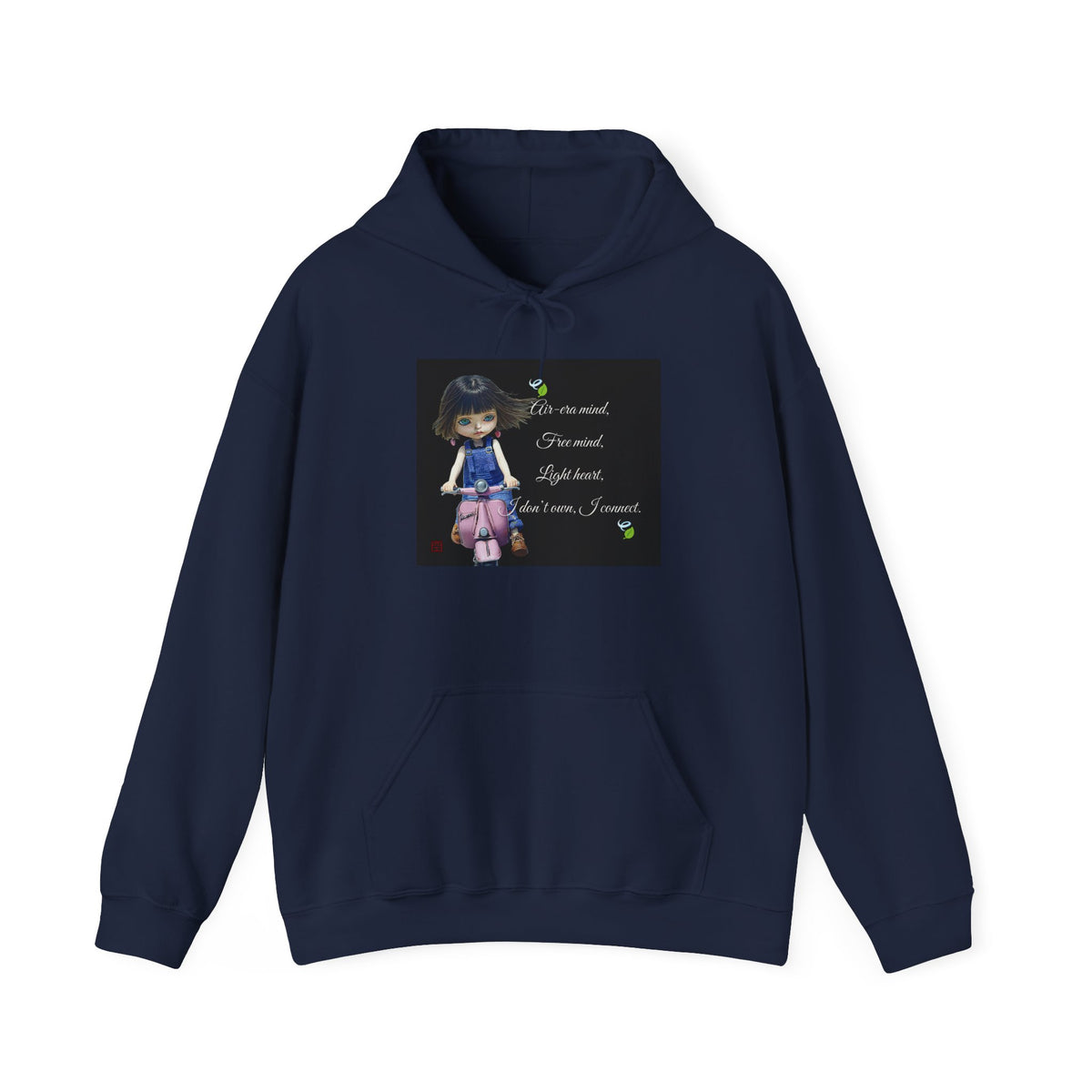 Doll Girl Graphic Hoodie — 'It's Me, I'm Not Afraid' Inspirational Pullover