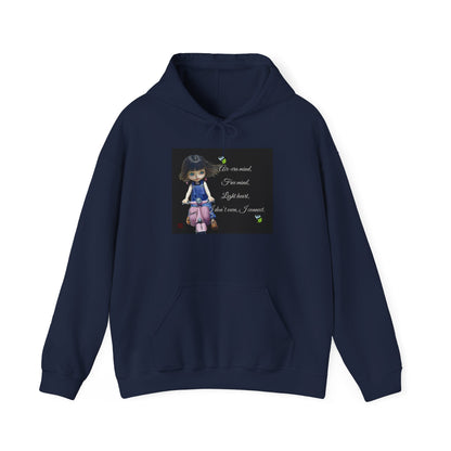 Doll Girl Graphic Hoodie — 'It's Me, I'm Not Afraid' Inspirational Pullover