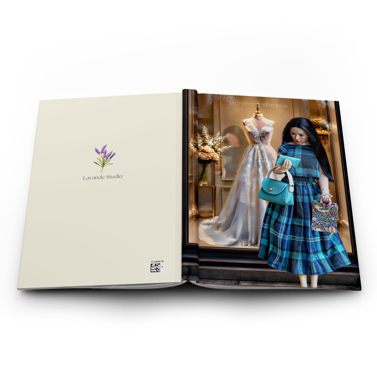 Fashionista Hardcover Journal — Chic Window‑Shopping Cover, Blank Matte Notebook for Style Lovers