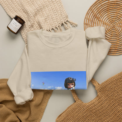Crewneck Sweatshirt — Girl in Lavender Field Photo Print