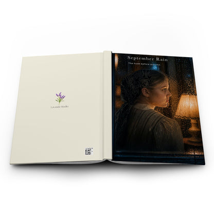 September Rain Hardcover Journal — Moody Vintage Portrait Notebook
