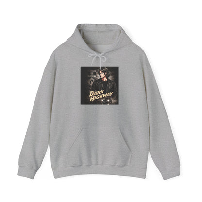 Dark Highway Hoodie - Retro Road Trip Vintage Graphic Sweatshirt
