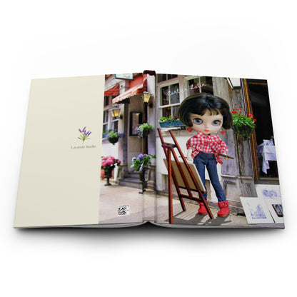 Artist Doll Montreal  Cafe Hardcover Journal — Little Painter Notebook