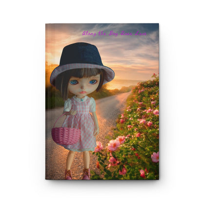 Sunset Doll Path Hardcover Journal — Cute Doll Keepsake Notebook