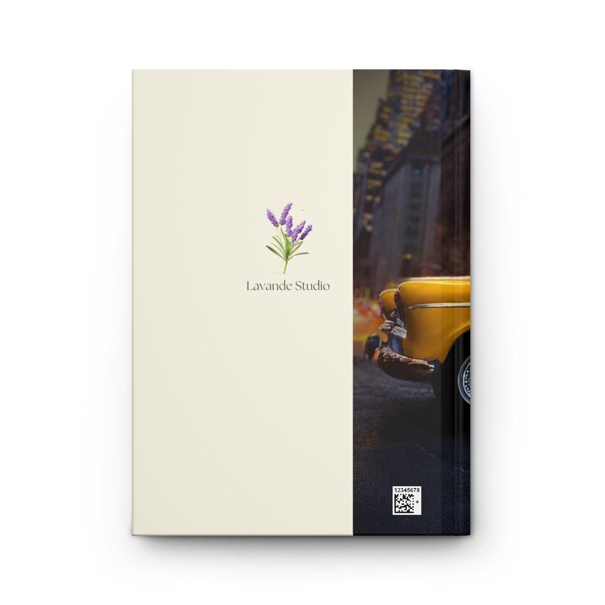 NYC Night Doll Hardcover Journal — Cute Retro Taxi Notebook (Blank Pages)