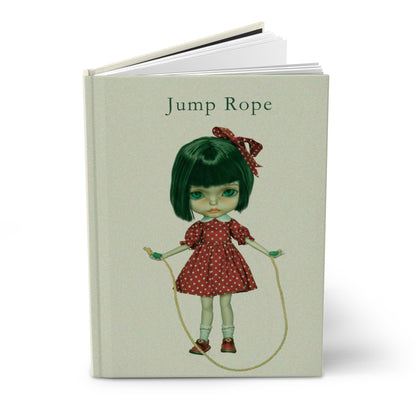 Jump Rope Hardcover Journal — Vintage Girl Illustration Blank Notebook