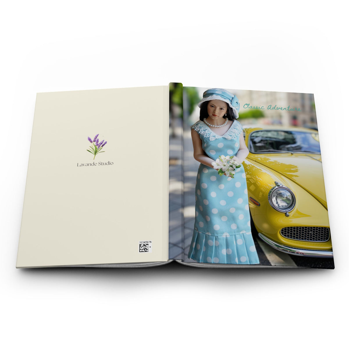 Vintage Polka Dot Lady Journal — 'Aimee Adrienne' Hardcover Notebook