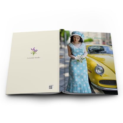 Vintage Polka Dot Lady Journal — 'Aimee Adrienne' Hardcover Notebook