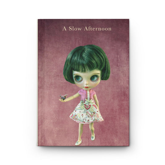 A Slow Afternoon Hardcover Journal — Cute Doll Art Notebook for Writing & Gifts