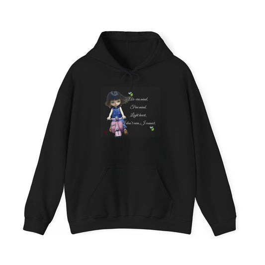 Doll Girl Graphic Hoodie — 'It's Me, I'm Not Afraid' Inspirational Pullover