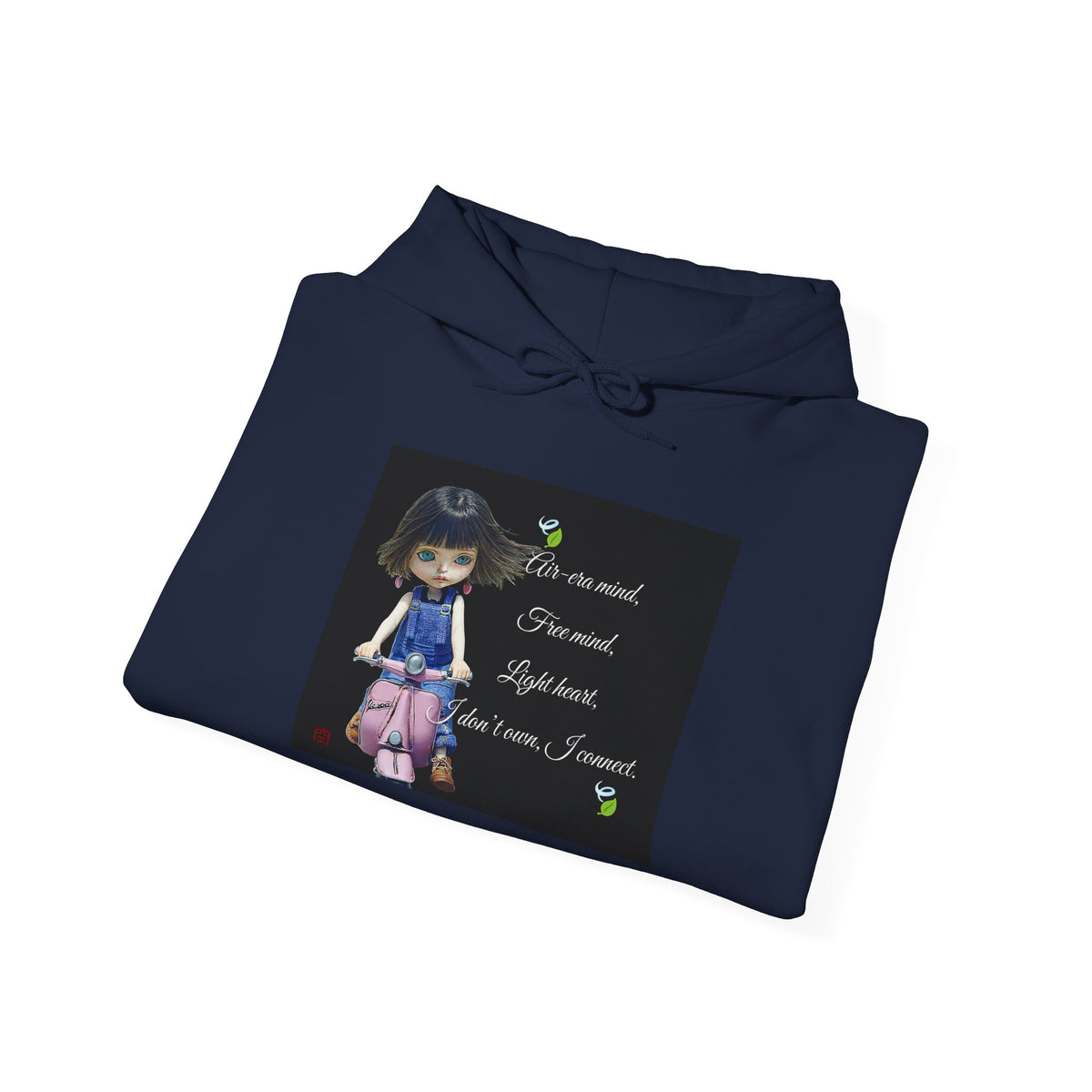 Doll Girl Graphic Hoodie — 'It's Me, I'm Not Afraid' Inspirational Pullover