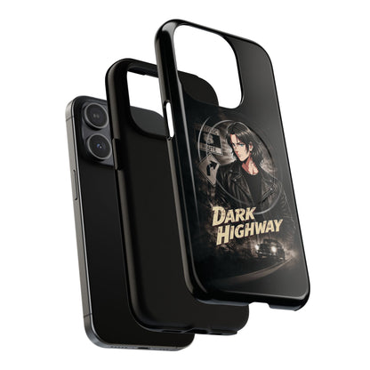 Dark Highway Phone Case — Moody Anime Leather-Jacket Design, Tough Magnetic Protection