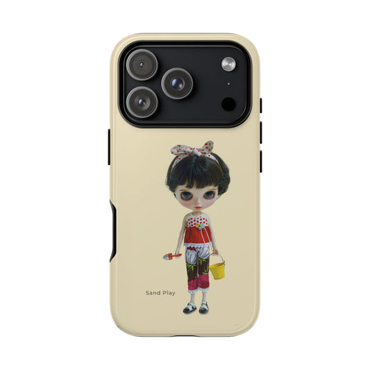 Phone Case — Cute Retro Doll 'Sand Play' Protective Cover