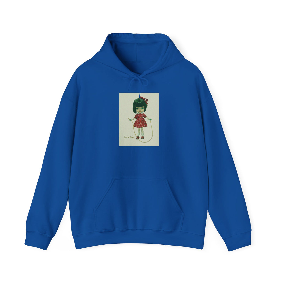 Cute Retro Girl Illustration Hoodie – 'Little Friend' Vintage Doll Graphic