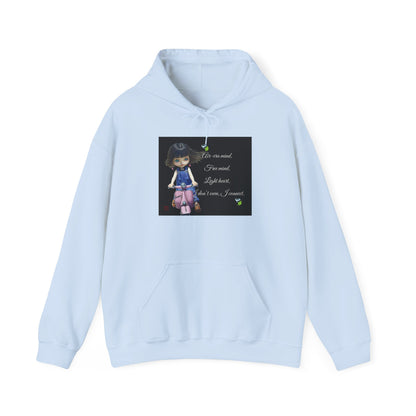 Doll Girl Graphic Hoodie — 'It's Me, I'm Not Afraid' Inspirational Pullover