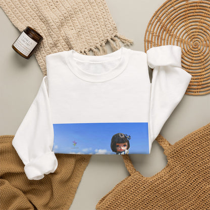 Crewneck Sweatshirt — Girl in Lavender Field Photo Print