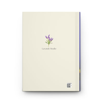 Hardcover Journal — Vintage Portrait at Docks (Blue Night)