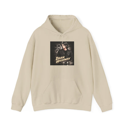 Dark Highway Hoodie - Retro Road Trip Vintage Graphic Sweatshirt