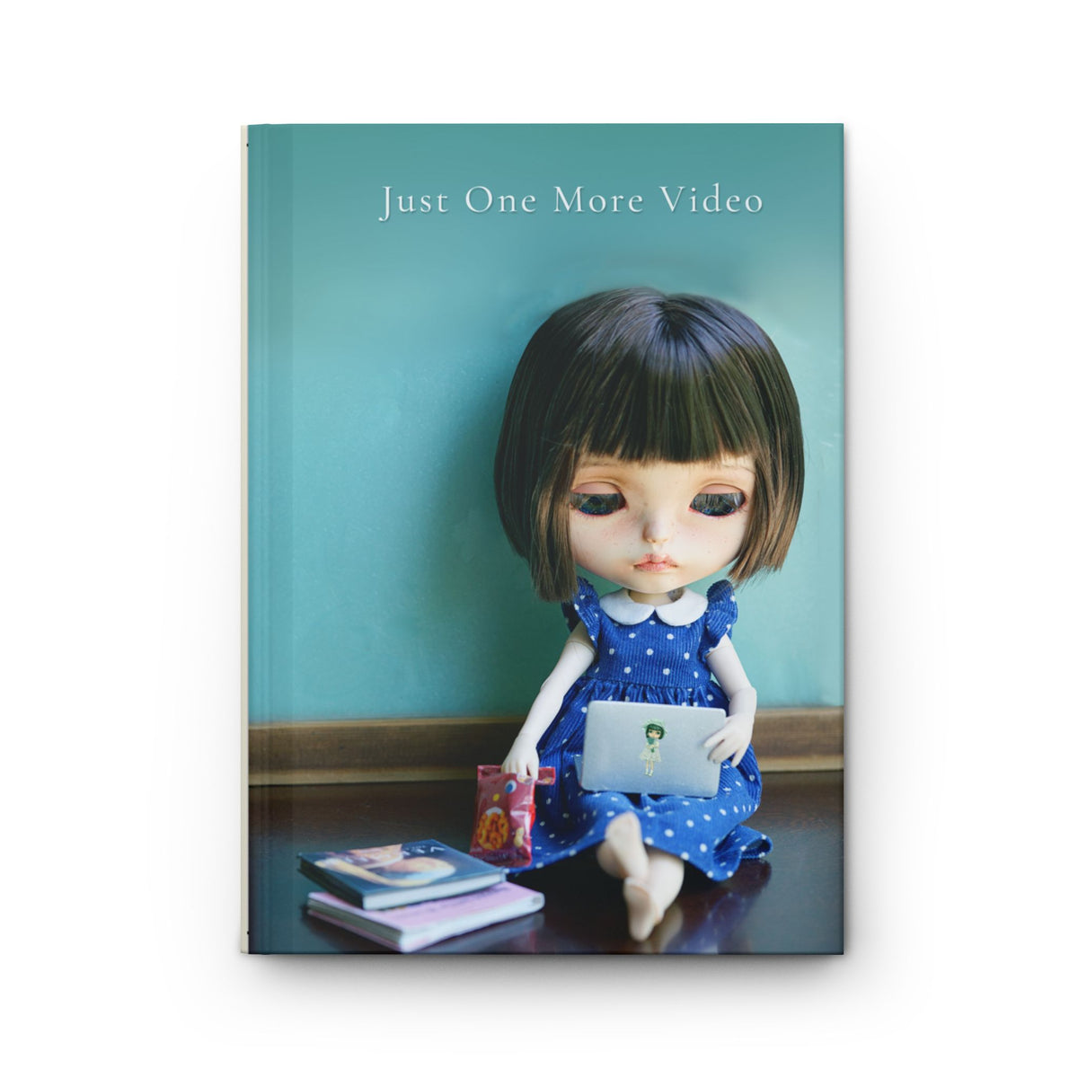Hardcover Journal — “Just One More Video” Cute Doll Study & Note Notebook